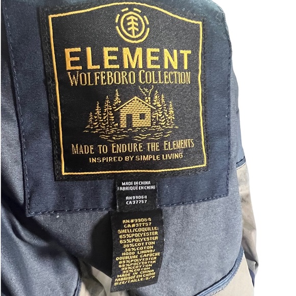 Element Wolfeboro Collection outdoor wear zip from jacket with hood in camo szS - Picture 10 of 13